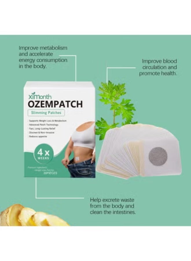 ximonth 2-PACKS Herbal Care Slimming Patches, Weight Loss Patches,4 Weeks Supply , Easy Daily Application 30pcs*2 - Image 3
